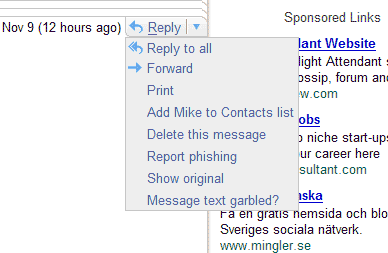 Gmail GUI update