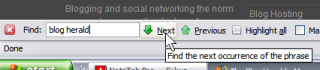 Firefox Search Bar near the status bar