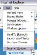 Internet Explorer Internet Options