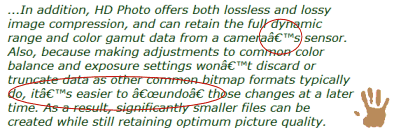 Example of characters from word processor documents not converting in WordPress