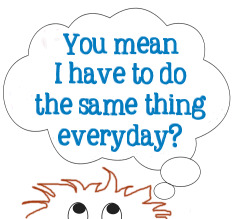 I have to do the same thing every day on my blog? Graphic copyright Lorelle VanFossen
