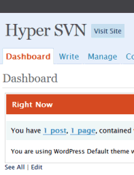 WordPress 2.4 Administration Panel preview