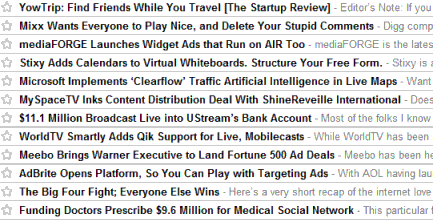Example of Mashable’s feed content - giving a perspective on their publishing theme and genre