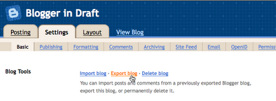 Blogger in Draft