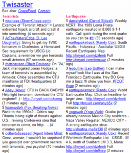 twisaster - track disasters in Twitter twisaster - track disasters in Twitter