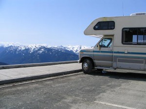 Motor home at Hurricane Ridge, Olympic National Park, Washington State, Olympic Mountains - photograph by Lorelle VanFossen