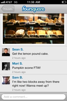 Foursquare Photo and Comments - iPhone Foursquare Photo and Comments - iPhone