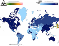 Twitter Fukushima Time Lapse Map Time Lapse Twitter, Tracking The Fukushima Radioactive Cloud