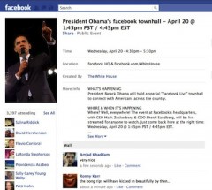 Facebook - President Obama Event Page for Town Hall Meeting Facebook - President Obama Event Page for Town Hall Meeting