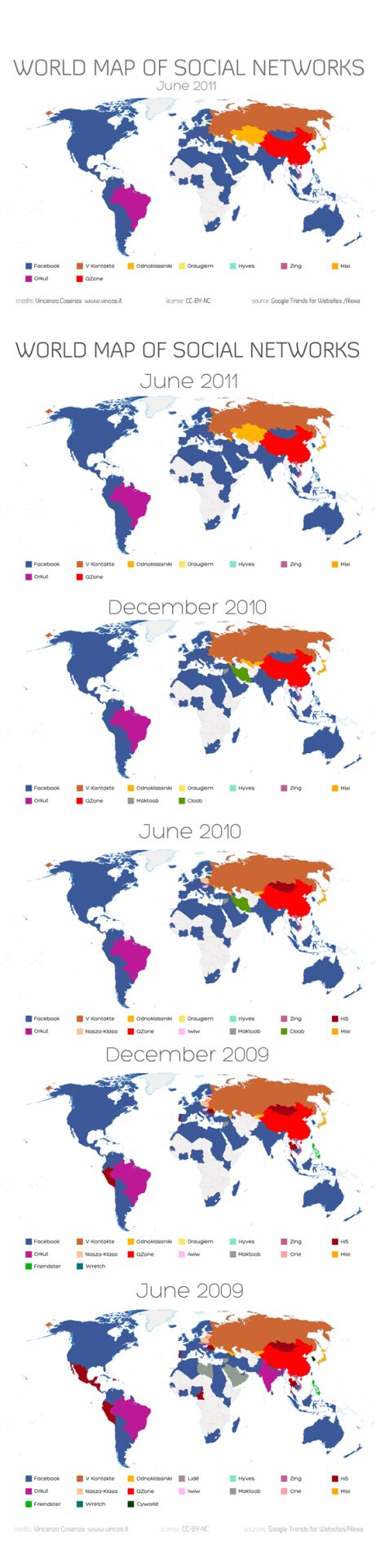 Facebook World Dominance Map Facebook World Dominance Map
