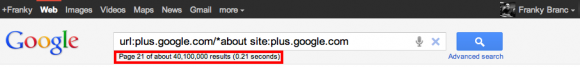 Search for Google+ Profiles via Google Search for Google+ Profiles via Google