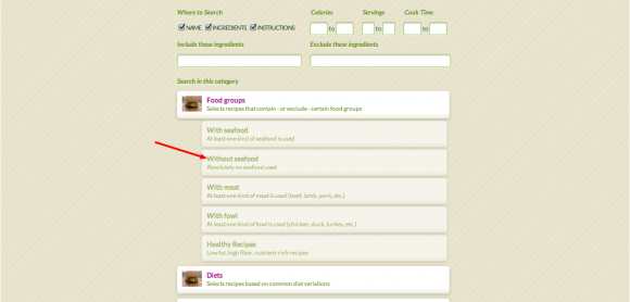 Advanced Categories Recipe Finder Advanced Categories