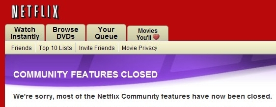 Netflix Community Features Disabled