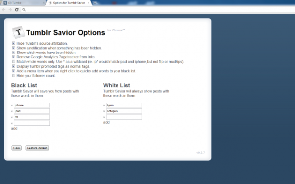 Tumblr Browser Extensions Are OK