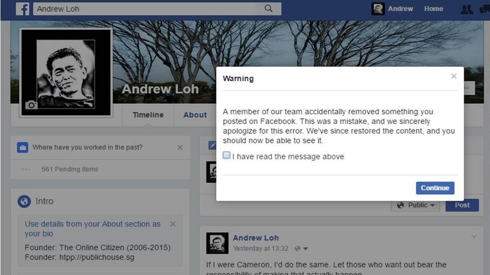 Facebook apologizes