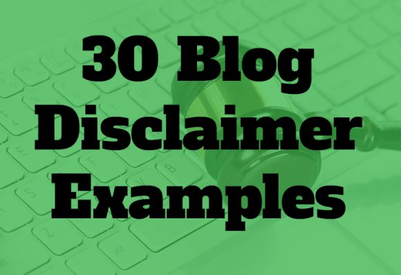 blog disclaimer examples